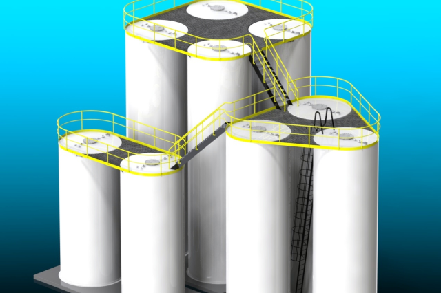 Concept tank farm for oil/fuel containment