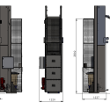 Drawing of CDM Bin Lift/Tipper showing overall dimensions